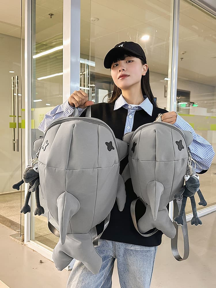 リュックサック 恐竜モチーフ立体デザインナイロンリュックサック
